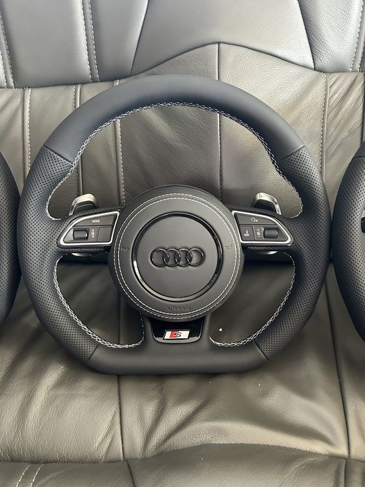 Kompletna Kierownica Ścięta S Line Audi A6 C7 A7 A4 B8 A5 A3 8V z airbagiem
