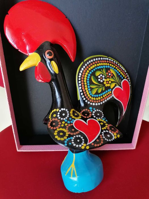 Galo de Barcelos pintada à mão