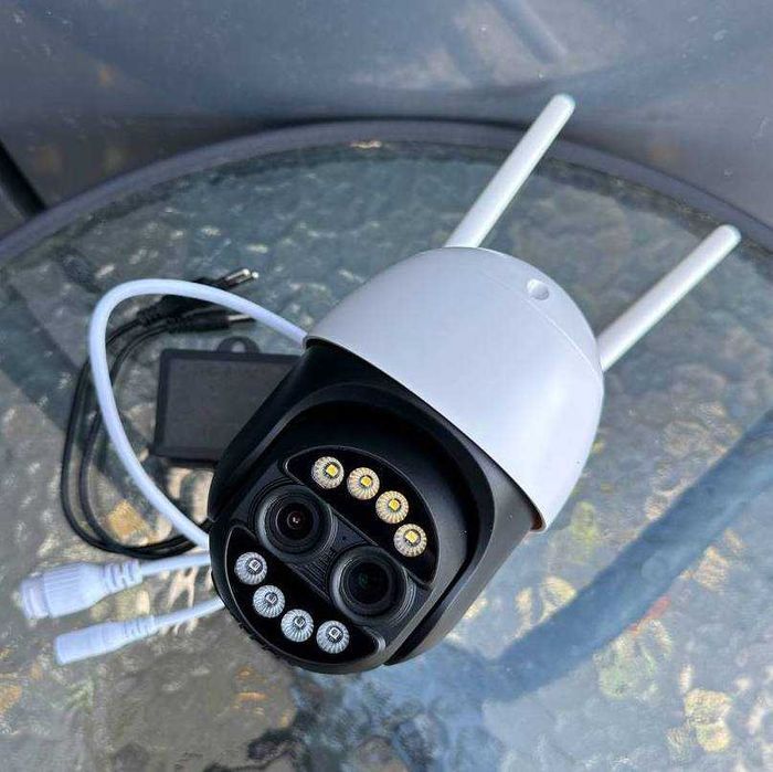 Бінокулярна 8Мп IP вай-фай камера відеонагляду iCsee зовнішня охоронна