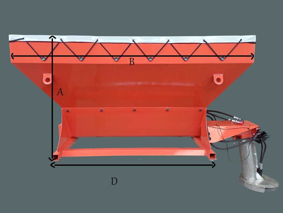 Piaskarka Posypywarka Solarka do piasku 1,2 m3 Nowa Producent TILMET