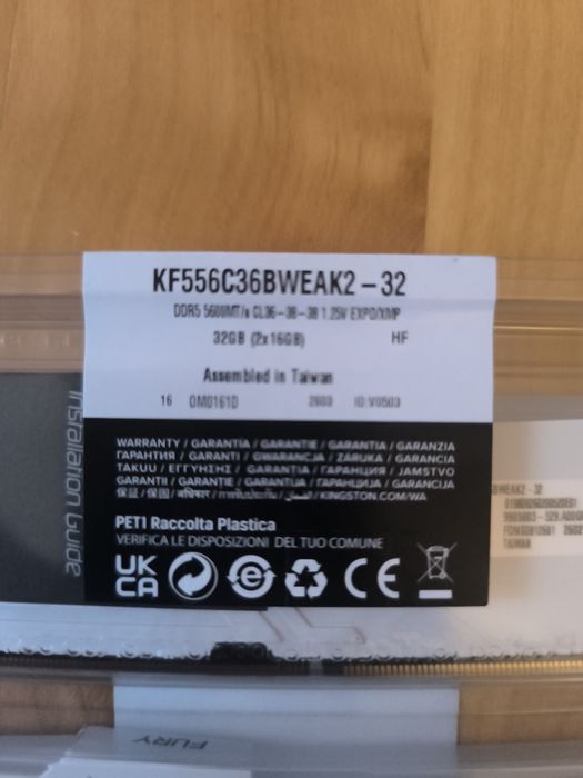 DDR5 Kingston Fury 2x16 gb 32gb 5600mt/s