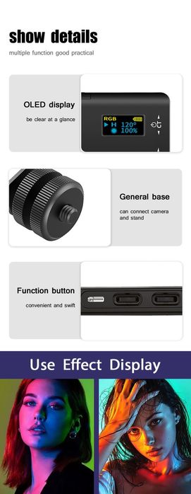 Mini painel led w140 rgb 8W 3100mAh SELADO