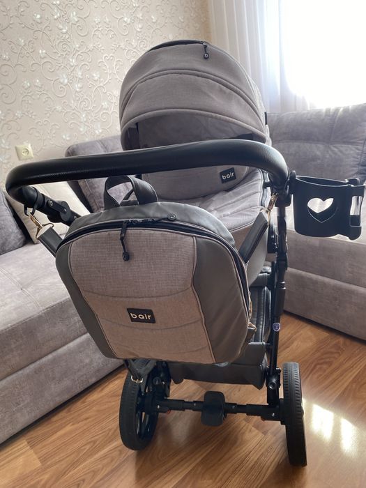 Дитяча коляска від 0+ до 3 bair play 2 в 1, екошкіра + тканина