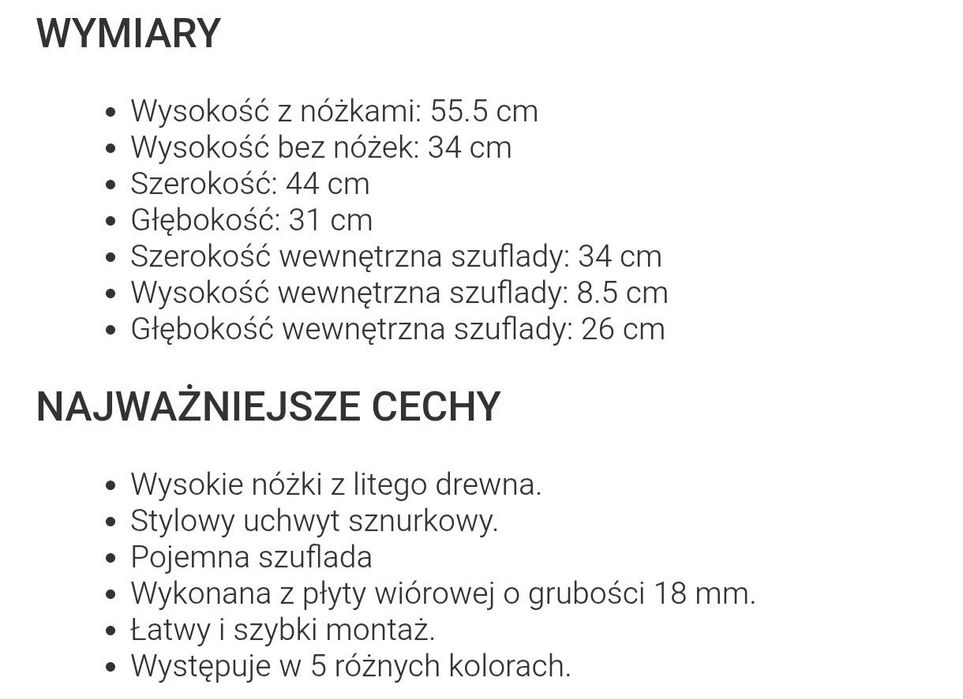 Szafka nocna 44x31
