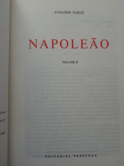 Napoleão de Evgueni Tarlé - 2 Volumes