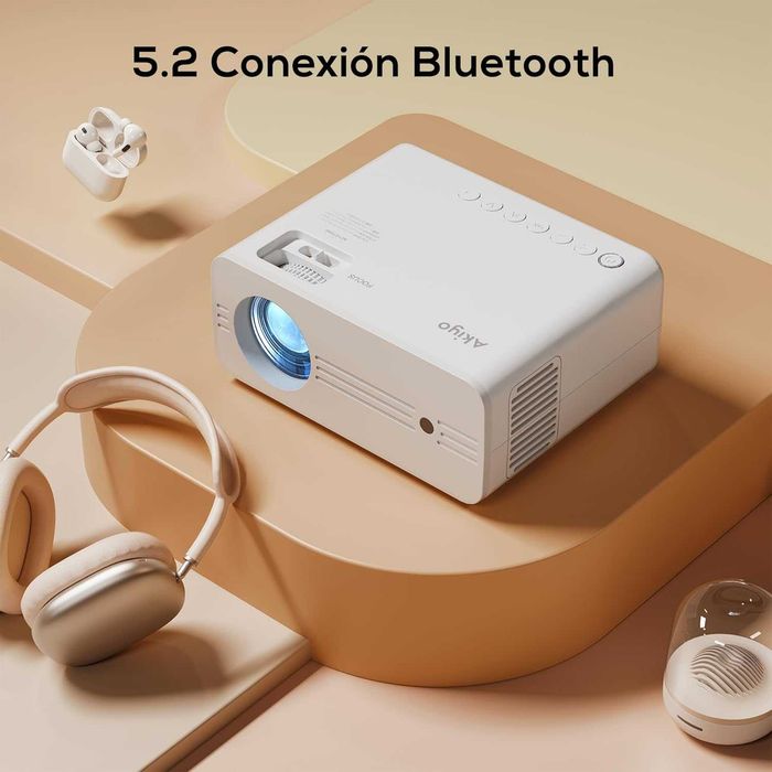 Projetor portátil 5G WiFi Bluetooth com tripé