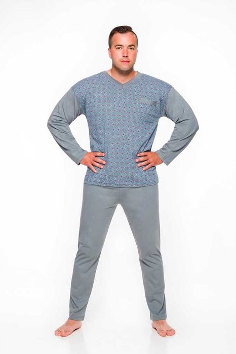Piżama męska długi rękaw roz.182 XL (pon.wyst.)