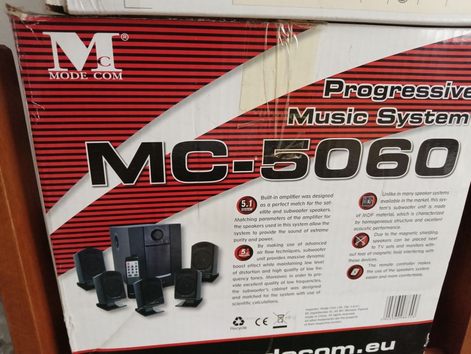 Głośniki 5 szt+subwoofer+pilot NOWE