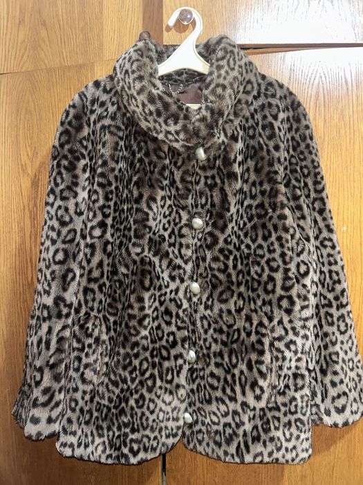 Еко шуба леопардовий принт