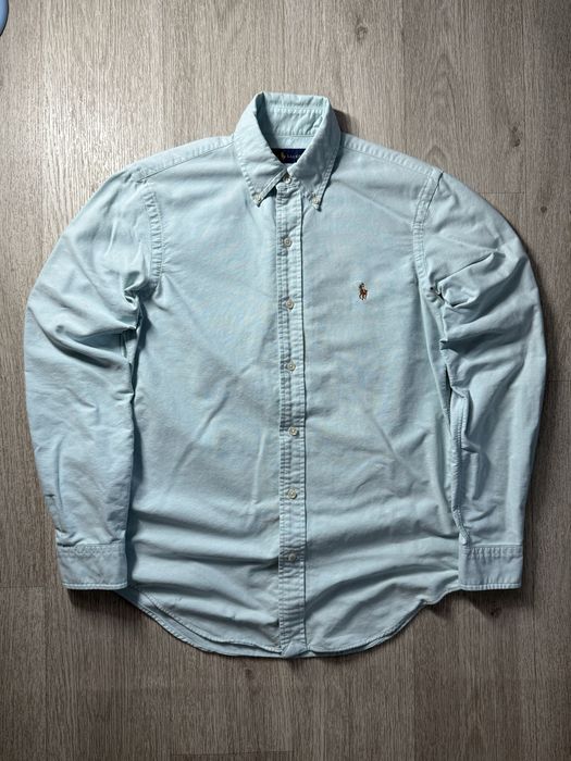 Рубашка Polo Raplh Lauren Бирюзовая Поло Ральф Лаурен Shirt XS Old Money Casual Basic