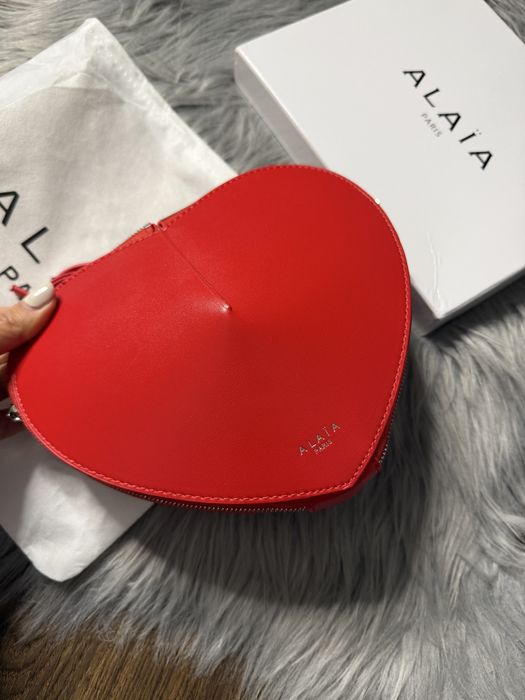 Designerska torebka Alaïa Paris serce red bag