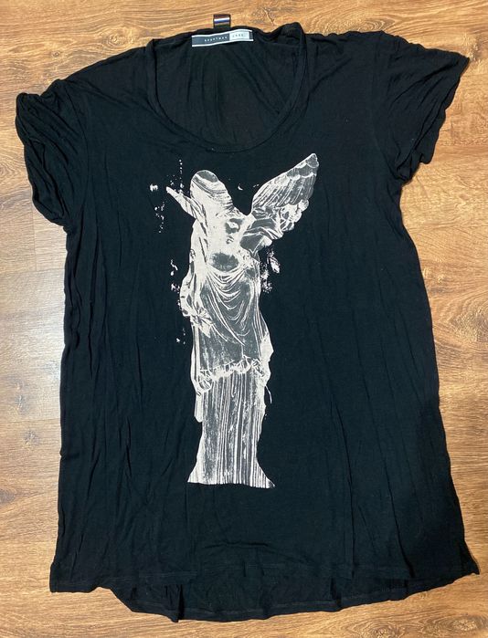 Czarna długa koszulka tunika bluzka Sportmax Code posąg anioł