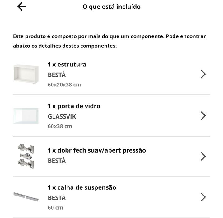 2 móveis Bestå do IKEA novos