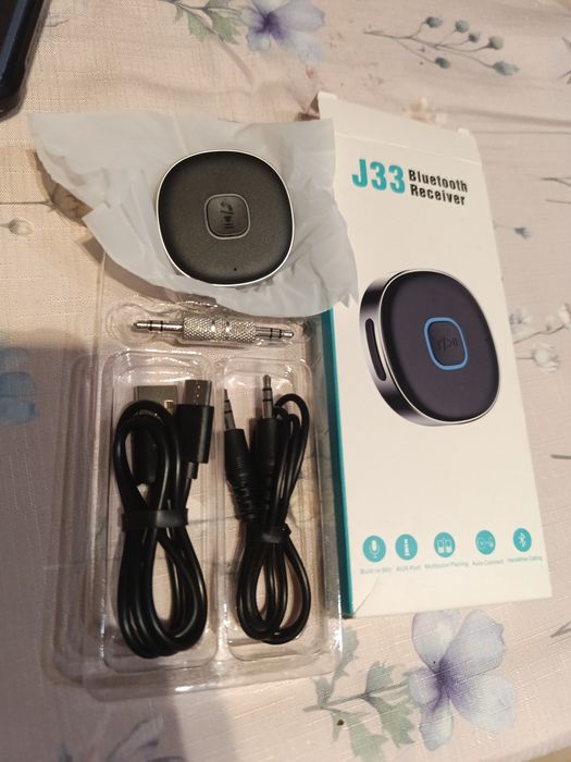 adapter bluetooth j33 odbiornik audio aux do auta głośników