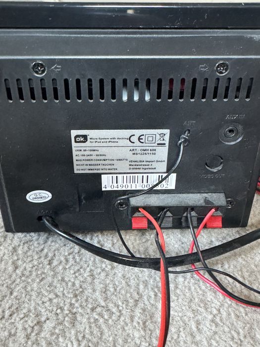 Mikrowieża OK. CD USB SD AUX + 2 głośniki