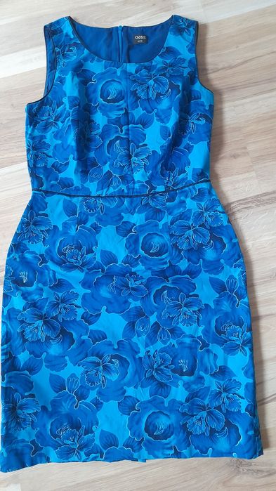 Przepiękna niebieska sukienka firmy Oasis rozmiar 12 /38