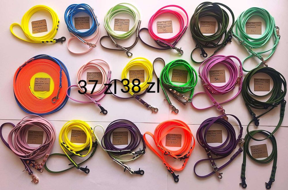 Wyprzedaż akcesoria hexa plaster miodu dla psa smycz linka obroża rącz