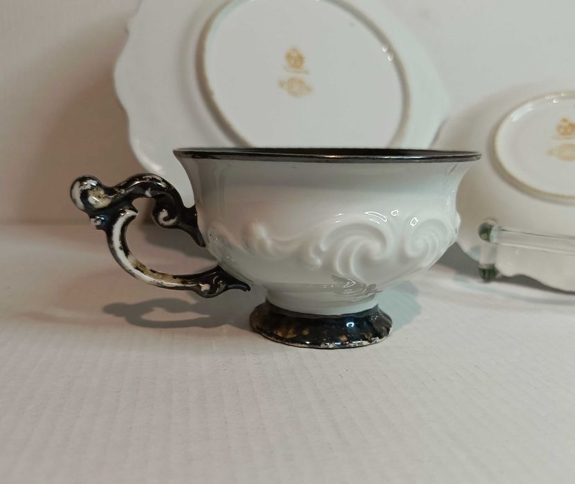 Zestaw śniadaniowy, trio, porcelana, RS Tillowitz EPOS, Tułowice