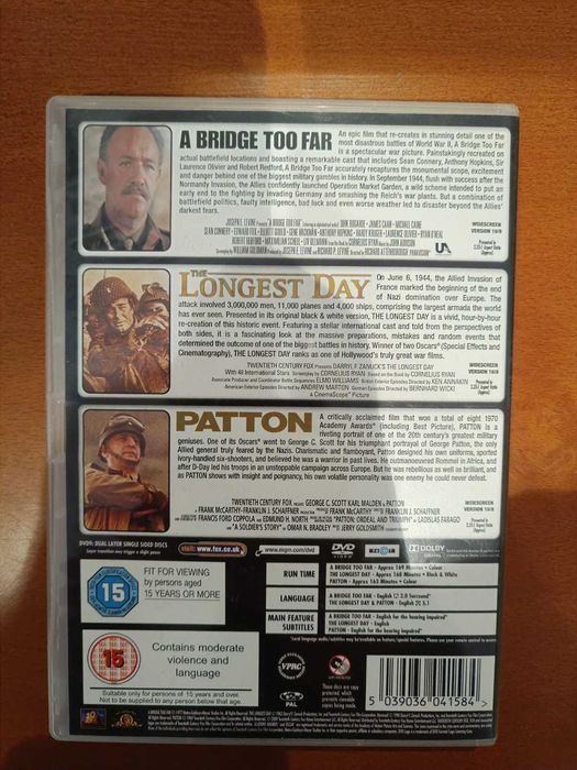 3 filmes clássicos do cinema de guerra em DVD (portes grátis)