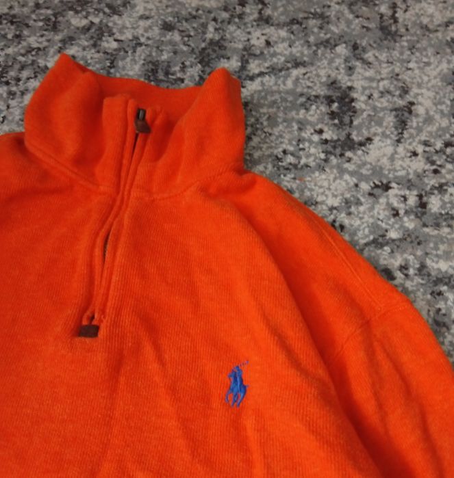 polo ralph lauren 1/3 zip в яскравому кольорі