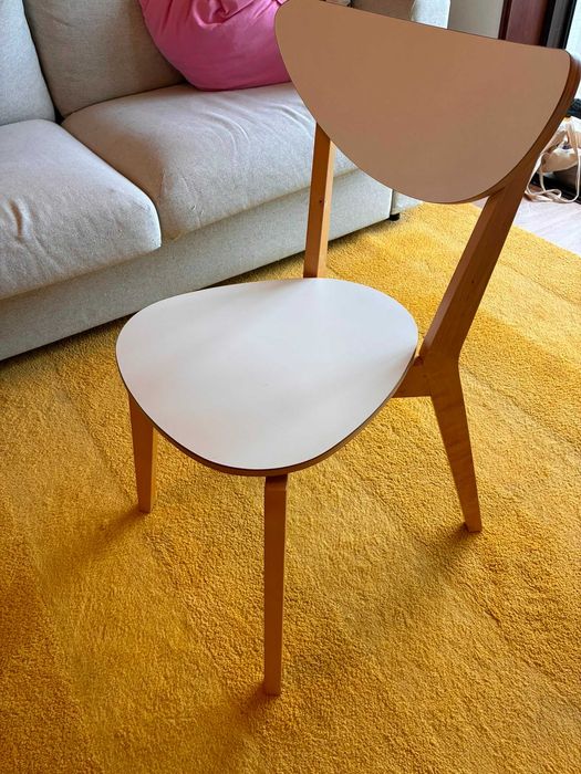 Conjunto 4 cadeiras NORDMYRA branco/bétula IKEA