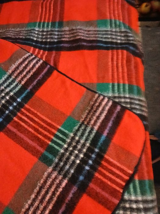 Koc wełniany 130/185 w kratę