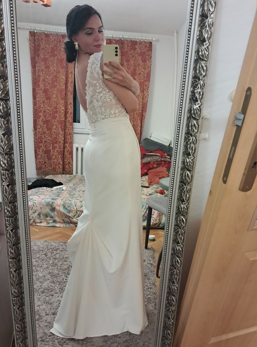 Suknia ślubna Viola Piekut elegancka i prosta rozm. S, M