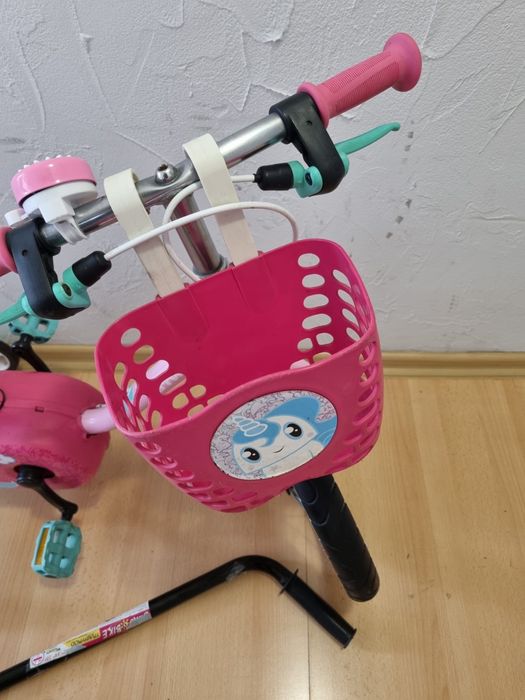 Rower Btwin 14 cali Unicorn 500 Decathlon jednorożec do nauki jazdy