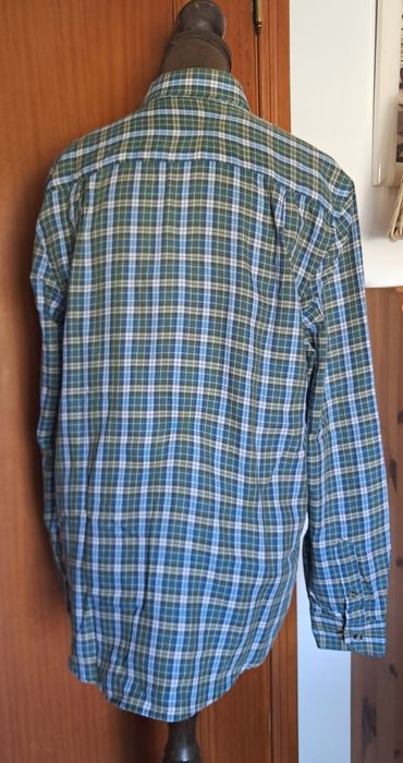 Camisa de Homem a Xadrez Hosiery (T-2) – Verde e Azul