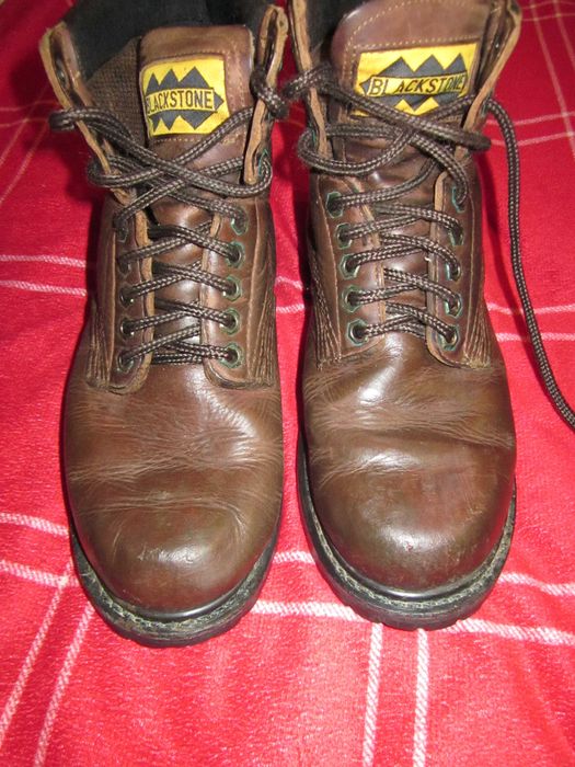 Ботинки чоловічі коричневі blackstone, шкіра зимові, демісезонні