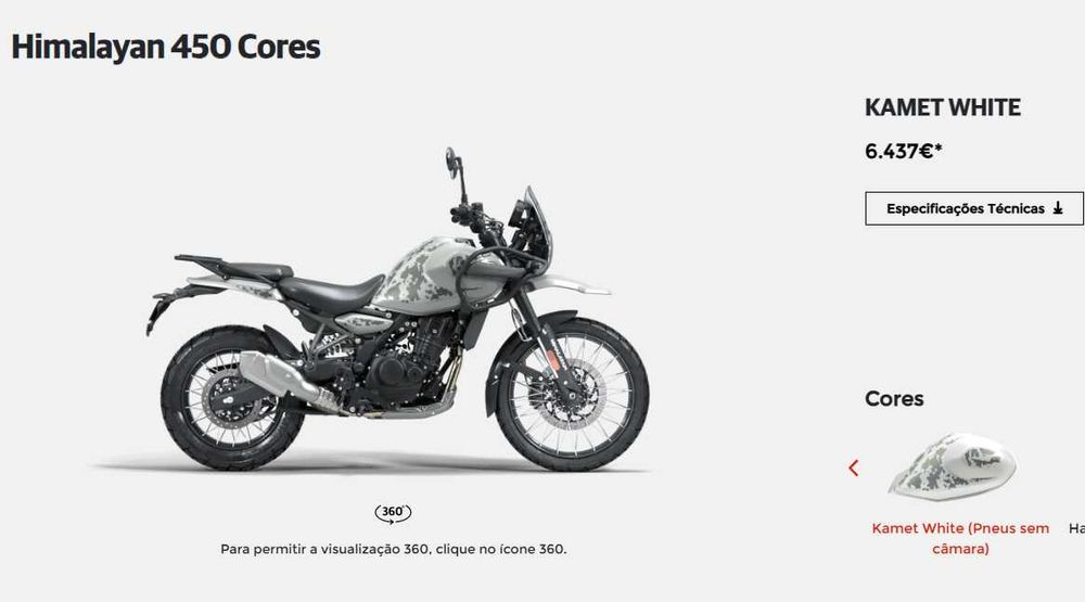 Royal Enfield Himalayan 450 –impecável. Summit | Kamet White | 3.200 km | 2024
