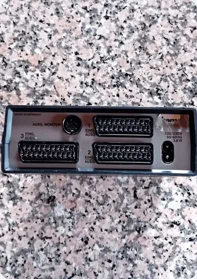 SELETOR AV HAMA 320, Monitorização DIN de 6 pinos, 3 PORTAS SCART