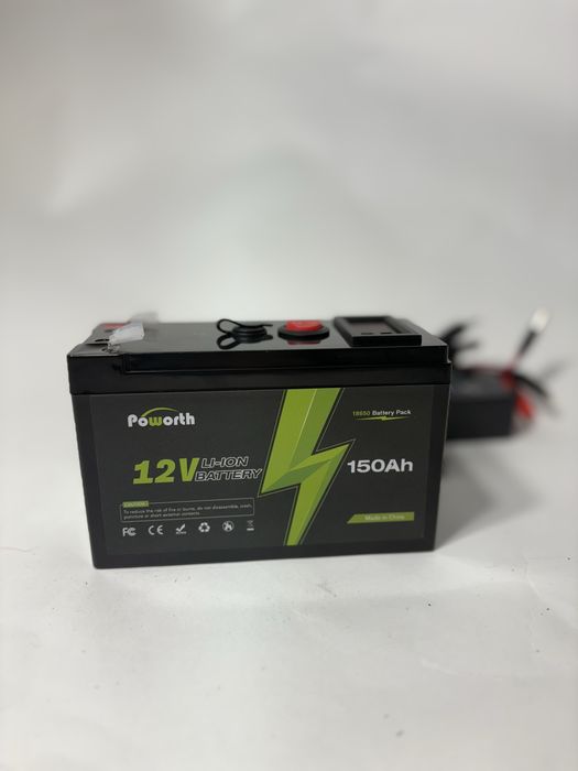 Akumulator litowo-jonowy Poworth 12V 150Ah - z wyswietlaczem i USB