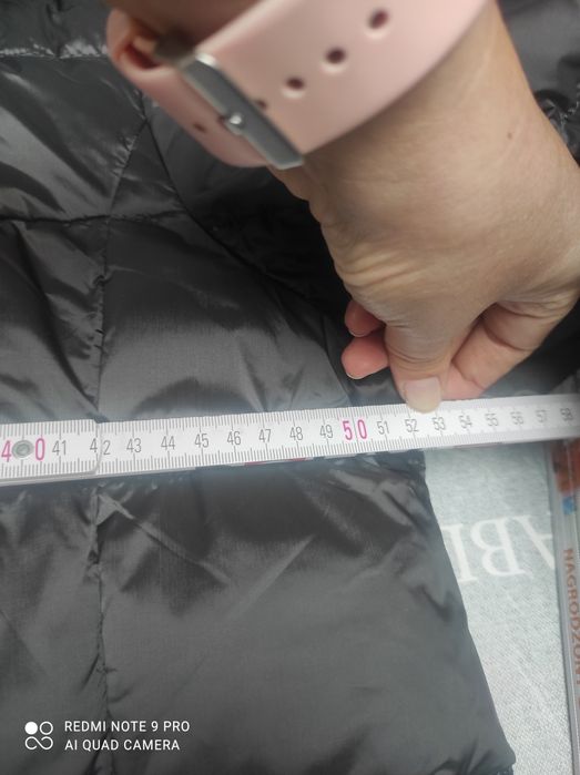 Kurtka puchowa dłuższa 42 xl grafitowa