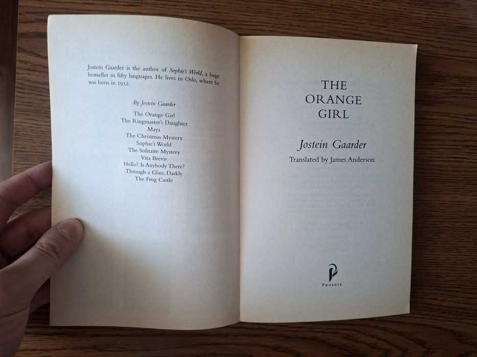 Jostein Gaarder - The Orange Girl,