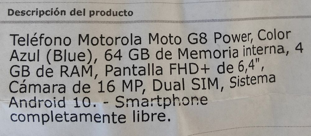 Motorola g8 power
