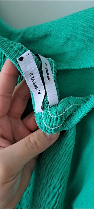Sukienka zielona midi r.L, Reserved, len