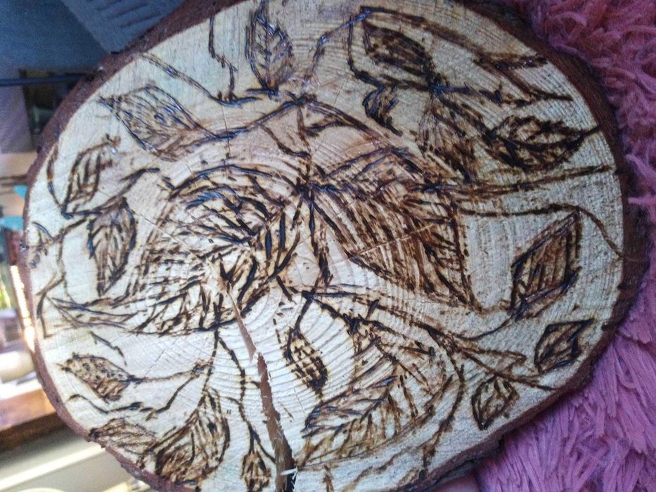 PIROGRAFIA Plaster Drewna Oryginalna Dekoracja