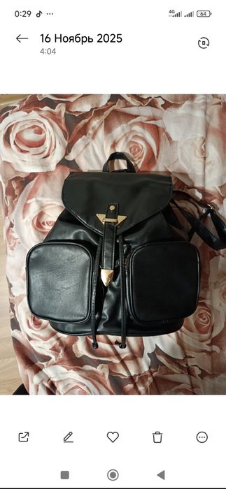 Кожаный рюкзак новый