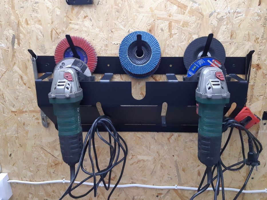 Wieszak uchwyt na 3 szlifierki 115mm 125mm metalowy