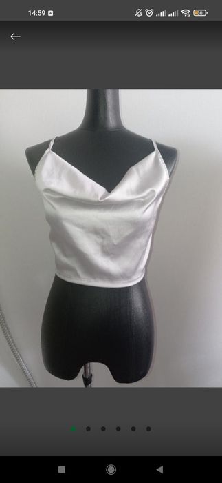 Новый Шелковый сатиновый атласный топ майка в бельевом стиле PLT