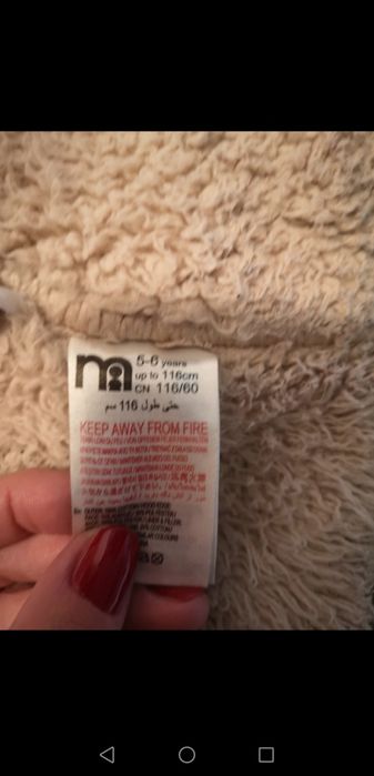 Mothercare gruba zimowa parka na futerku r. 116 stan b.dobry +