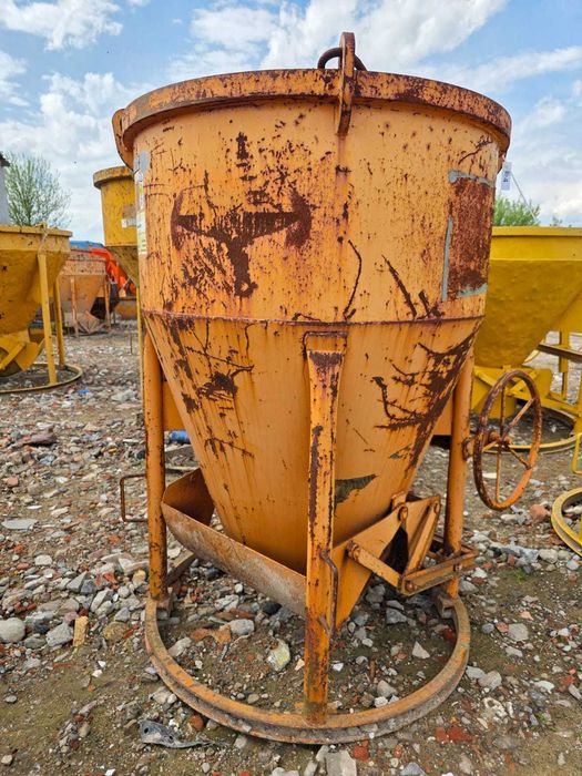 Pojemnik zbiornik kubeł EICHINGER betonu Żuraw dźwig Niemiecki 750L 4