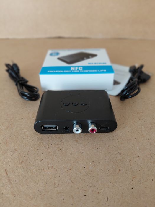 Аудіо приймач Bluetooth 5.4 з NFC U&P B21 Black  НОВИЙ