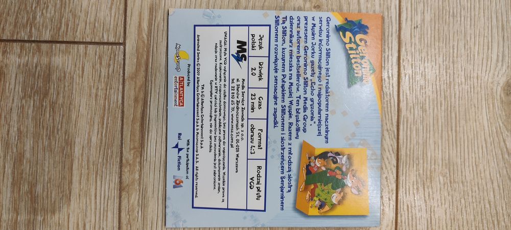 4 szt. Plyty VCD CD DVD Lazy Town Rodzina Pytalskich Geronimo Stilton