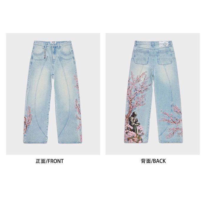 Джинси сакура/широкі джинси