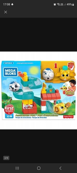 Mega blocks Dwie zjeżdżalnie