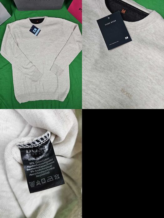 Sweter męski Hugo Boss z dzianiny z malym logo tommy swetry HB