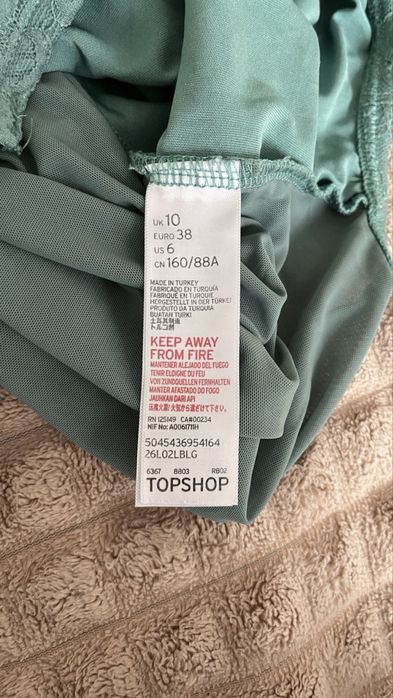 Новий боді з кружевом та прозорою спинкою бренд Topshop, р. 10/38/S-M