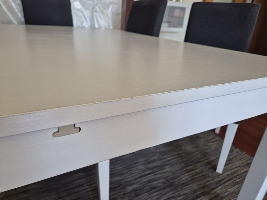 Mesa extensivel com 6 cadeiras Herinksdal - IKEA